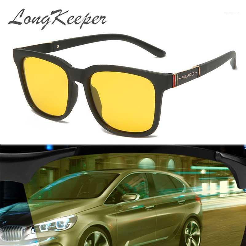 

LongKeeper Classic TR90 Polarized Yellow Lens Sunglasses Men Women Anti-glare Night Vision Driving Sun Glasses UV400 Oculos1