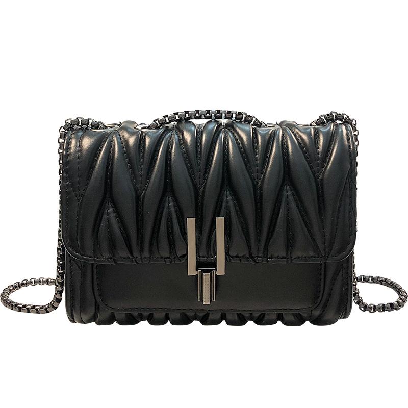 

Luxury Women Handbag High Quality PU Shoulder Bag Brand Designer Flap Crossbody Bag Small Fashion Lady, Black