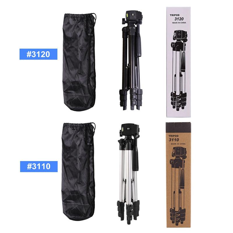 

3110 3120 35-102cm Adjustable Aluminum Photography Tripods Floor Stand Mount Holder for Live Youtube Camera Phone with Box