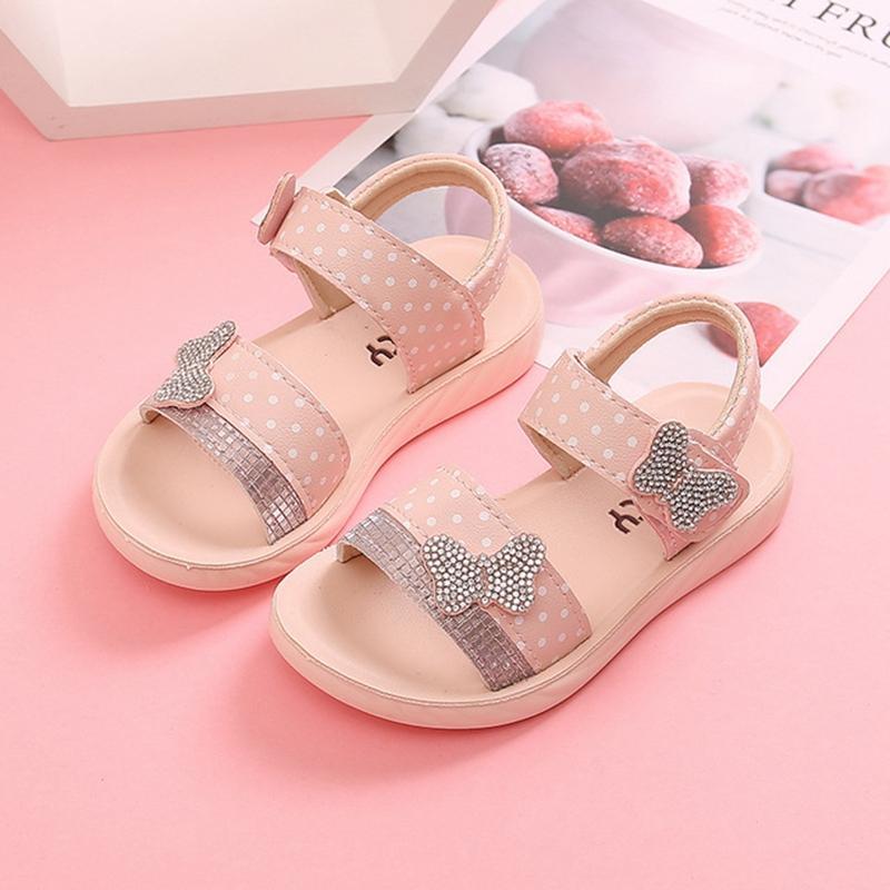 

Children sandals summer big girls shoes new princess kids sandal for girls beautiful rhinestone butterfly beach shoes1, Pink