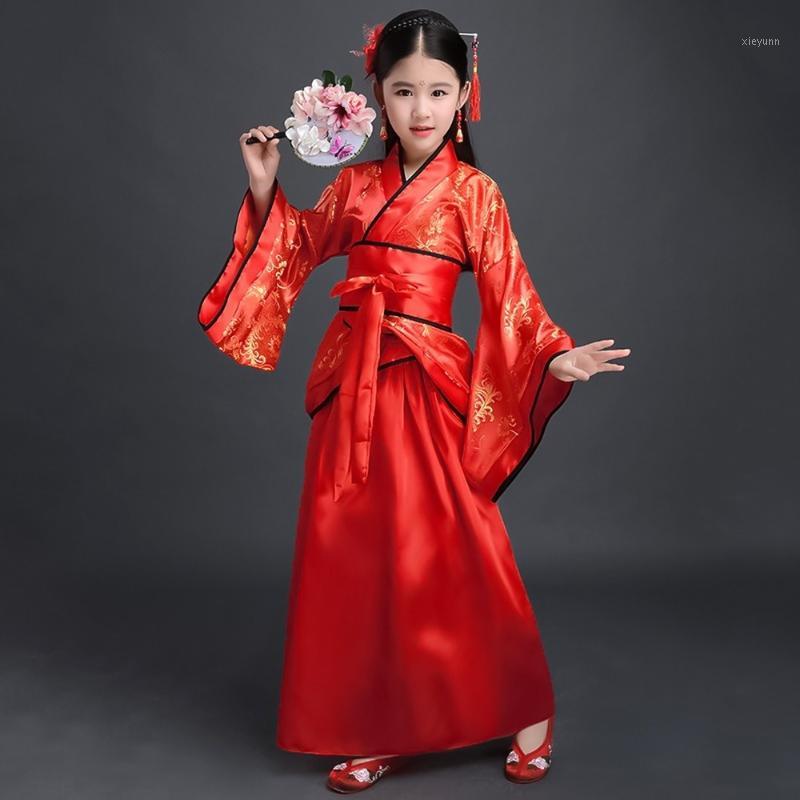 

Ancient Chinese Dress Girls Children Kimono Traditional Ethnic Fan Students Chorus Dance Costume Japanese Yukata Kimono Style1