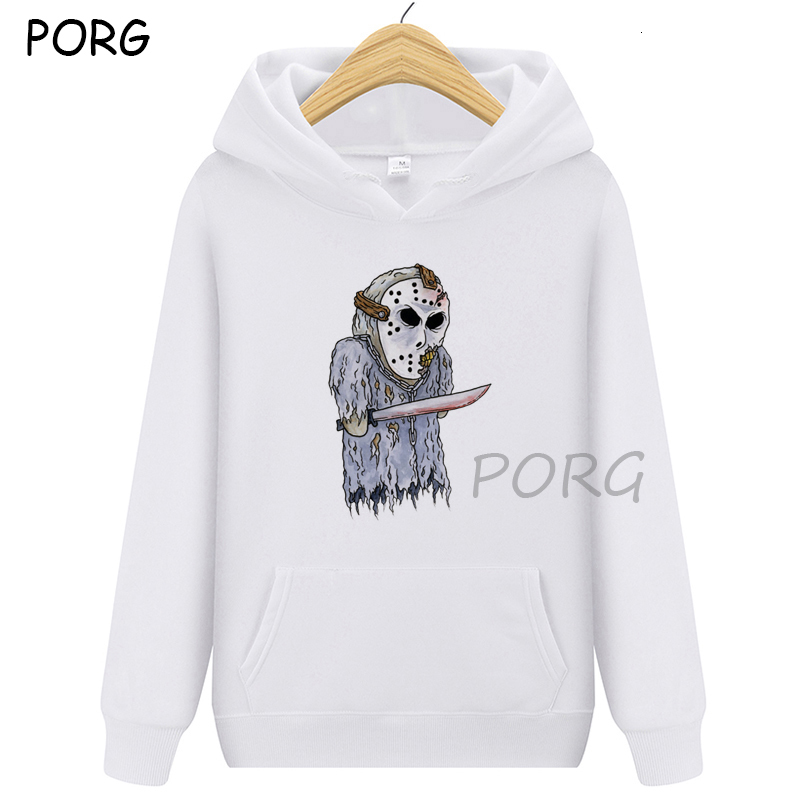 

Streetwear Friends Winter Jason Hoodies Horror Voorhees Halloween Hoody Hoodie Men Top Sweatshirts, Black