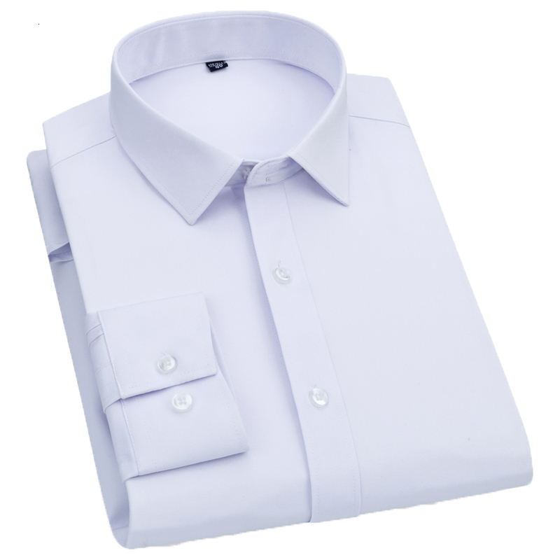 

2021 New Brand Men Spring Autumn White Green Healthy Fabric Long Sleeve Shirt Breathable Anti Wrinkle Slim Fit Shirts Jd37, 1llk-plm-tl8-06