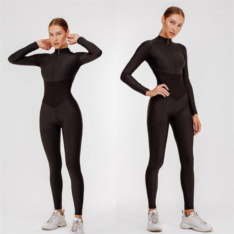 

One-Piece Yoga Set Fitness Yoga Suits Women Sexy Stitching Jumpsuits High Waist Pants Fitness Running Leggings Sportwear1, Black