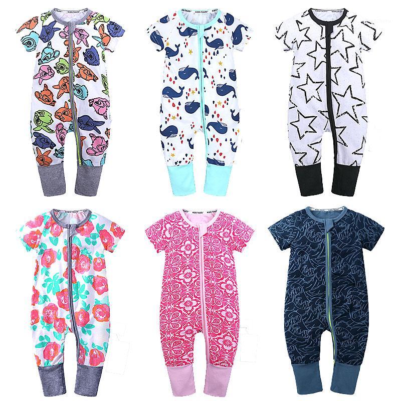 

Baby summer romper girl boy cotton print baby newborn clothes cute cartoon comfortable jumpsuit MBR2711, Style 11