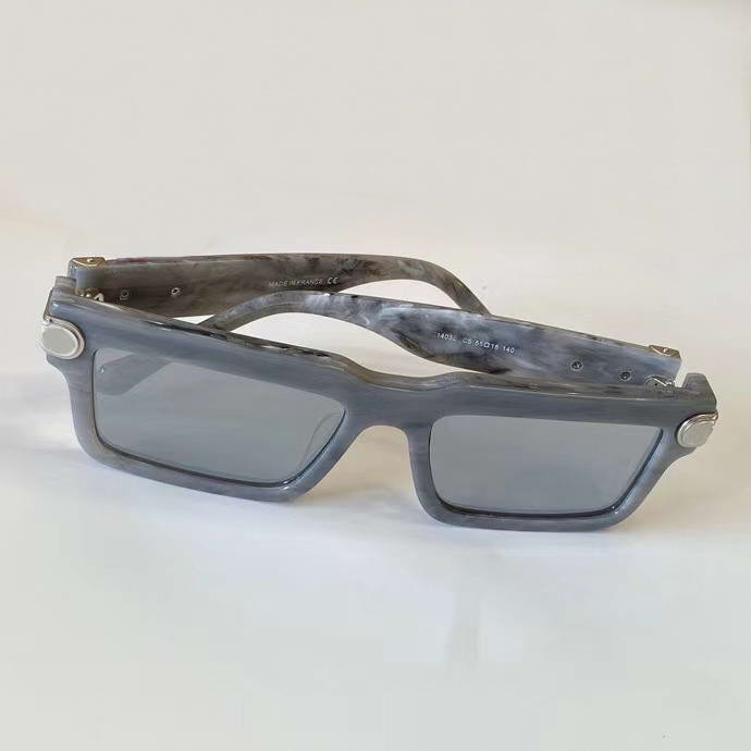 

Joy White Grey Marble Silver Mirror Lenses Sunglasses 1403 Mens Sunglasses Sun Gglasses des lunettes de soleil with Box