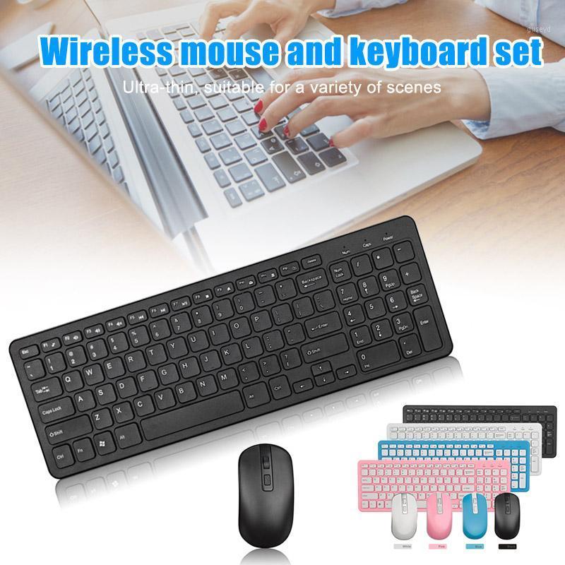 

Wireless Keyboard Mouse Set Ultra-thin 2.4G Accessories for PC Desktop Computer Notebook Laptop LHB991