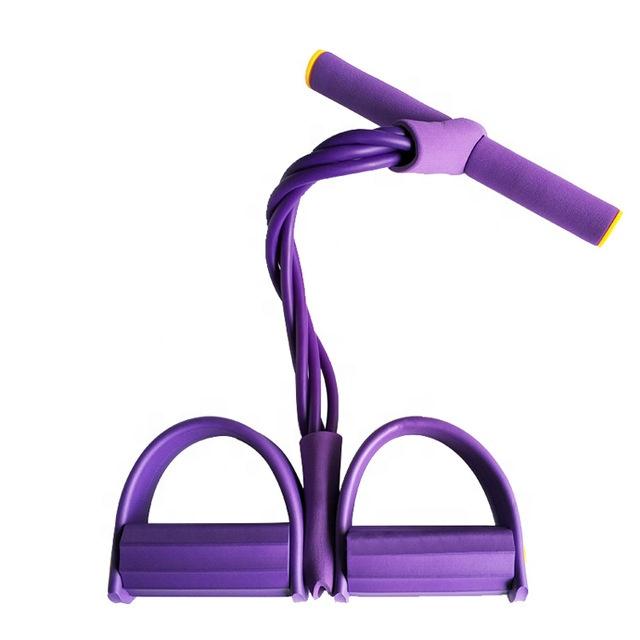 

Resistance Elastic Pull Ropes 4 tubes Exerciser Rower fitness Belly yoga Pull Ropes