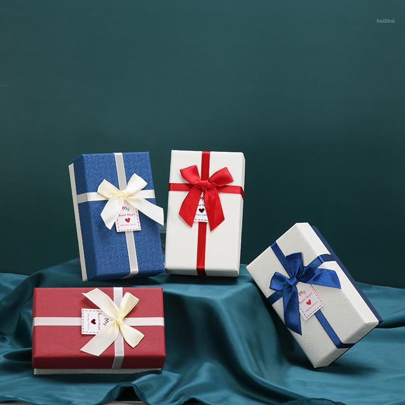 

5Pcs Luxurious Jewelry Chocolate Gift Box with Ribbon Necklace Earrings Ring Packaging for New Year Wedding Valentine's Day1