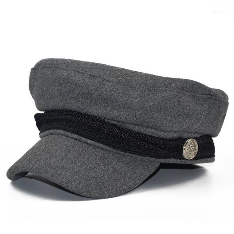 

Women Beret Retro Newsboy Soft Warm British Style Adjustable Wool Hat Fashion Gift Visor Octagonal Cap Autumn Winter1, Black