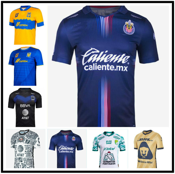 

liga mx 21 22 Club America Soccer Jerseys leon third 2021 2022 mexico LÃ©on Tijuana Tigres UNAM men Chivas Cruz Azul 3rd Football Shirt, Black