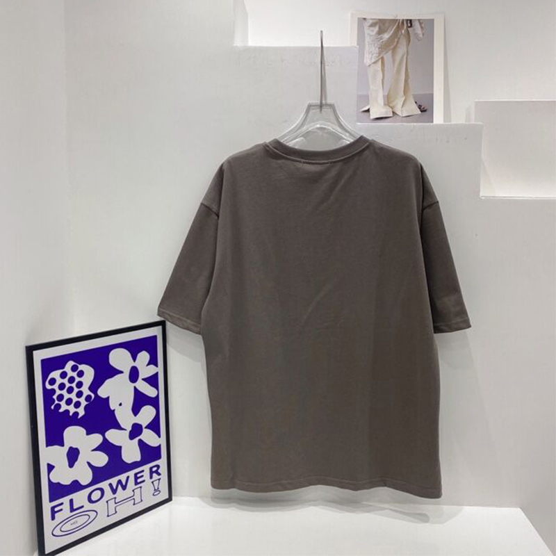 

Brand Embroid Casual T Shirts Designer Shirt Women Man Paris France Street Short Sleeve Clothing Famous T-shirts -L Tees B0518, Gray