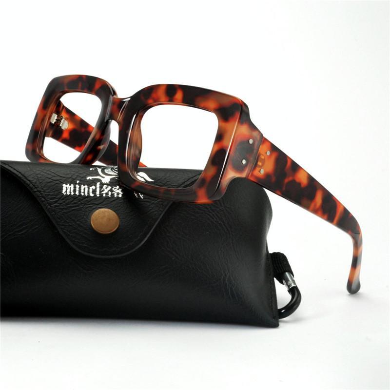 

Sunglasses Diopter Finished Presbyopia Glasses Men Women Blue Light Blocking Hyperopia Eyeglasses Retro Square Leopard Female NX1
