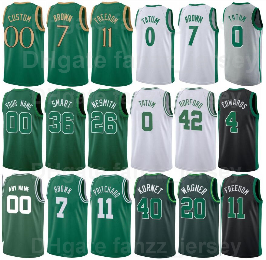 

Screen Printed Basketball Jaylen Brown nba's Jersey 7 Jayson Tatum 0 Marcus Smart 36 Payton Pritchard 11 Robert Williams III 44 Carsen Edwards 4, Black