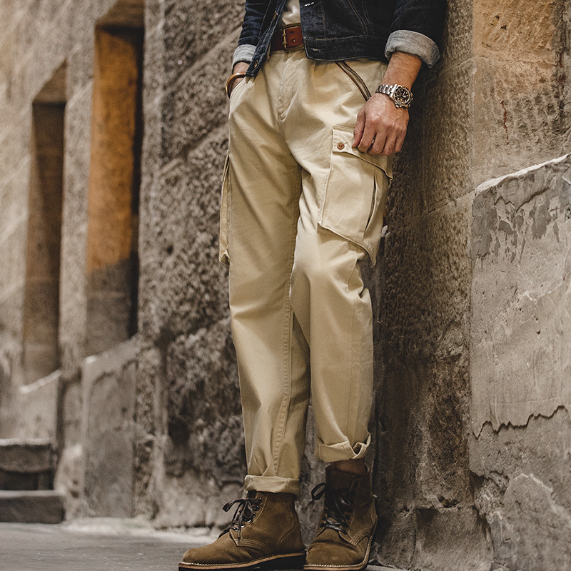 

Retro-taped Cashmere Cargo Pants Mountain Men Slacks Male Cotton Pocket Long Fashion Sw6q, Haji
