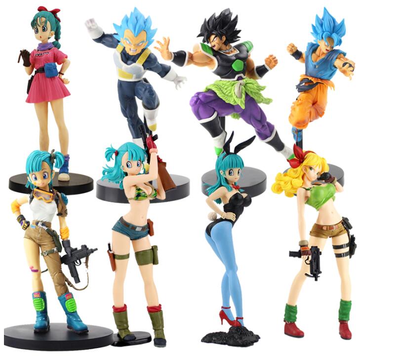 

Bulma Sphere Scultures Big Bluma Super Saiyan Gogeta Broly Vegeta Action Figure | PVC Action Figures Toys