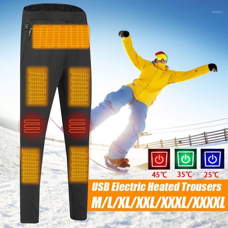 

Electric Heated Warm Pants Men Women USB Heating Base Layer Elastic Trousers Insulated HeatedUnderwear for Camping Hiking1, As pic