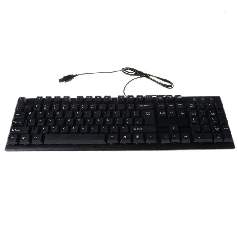 

USB Wired Silent Keyboard Waterproof Office 104 Keys Keyboard for Desktop1