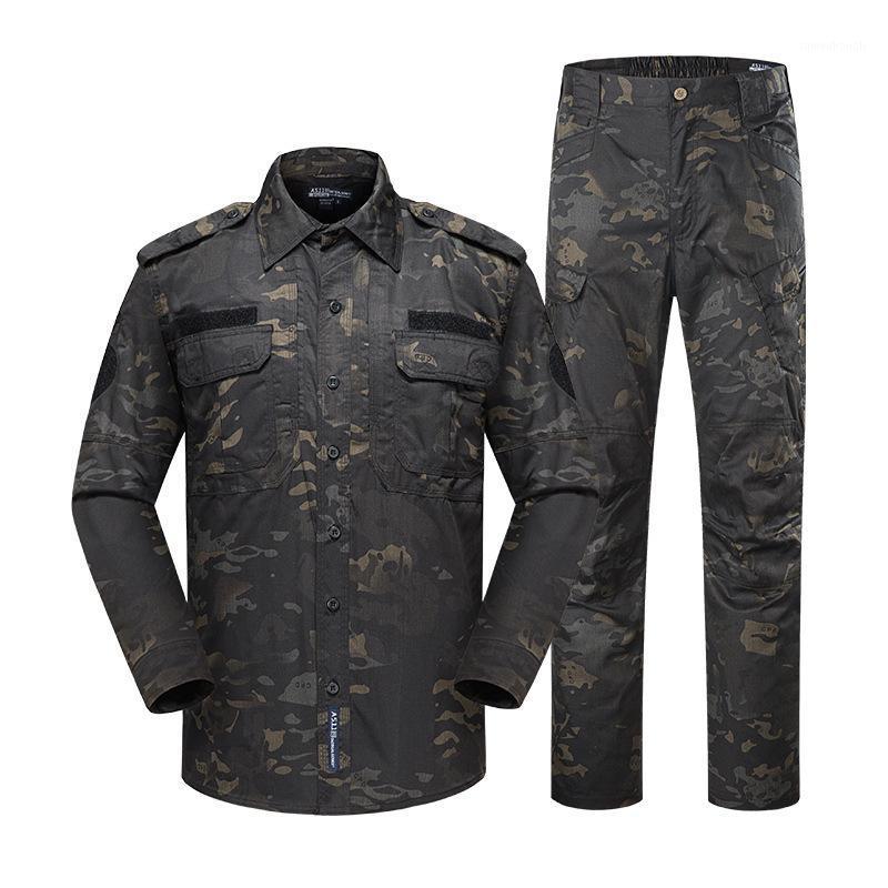 

Camouflage Tactical Uniform Army BDU Combat Shirt Pants Suit Multicam Working Training Clothes Hunting Clothing Set1, Od