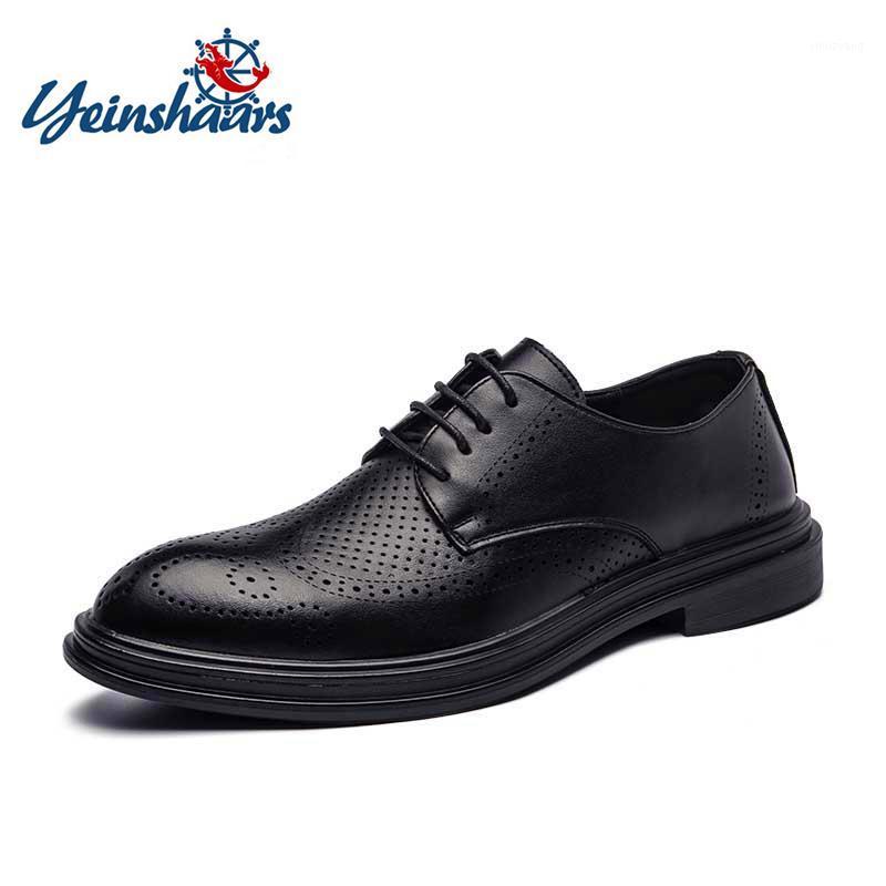 

Summer Fashion Formal Men Shoes Punch Lace Breathable Hollow Classic Business Dress Shoes Genuine Leather Casual Sandals Oxfords1, Black