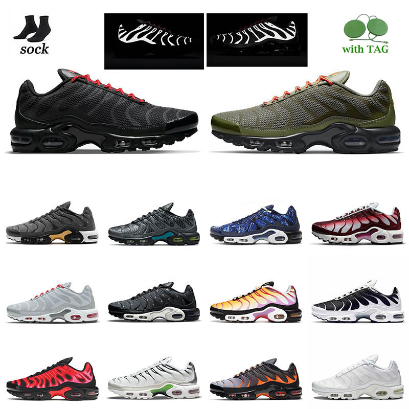 

Wholesale 2022 Reflective Black Olive Tn Plus Mens Womens Tns Se Shoes Running All White Midnight Navy University Blue Red Volt Tuned Outdoor Sneakers US 12, B22 bleached aqua 36-40