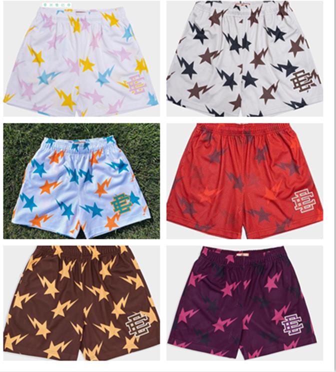 

Brand Eric Emanuel Basic Shorts Ee Men's Fitness Shorts Star Design Mesh Breathable Beach Sports Pants Series Summer Gym Workout Casual Short Dropship, #1
