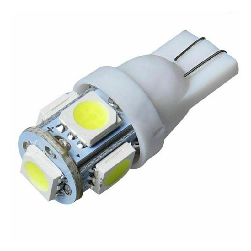 

Emergency Lights 15pcs Car T10 White LED 5smd Wedge Light Bulb W5W 194 168 2825 158 192 12V License Plate Turn Parking Signal Lamps