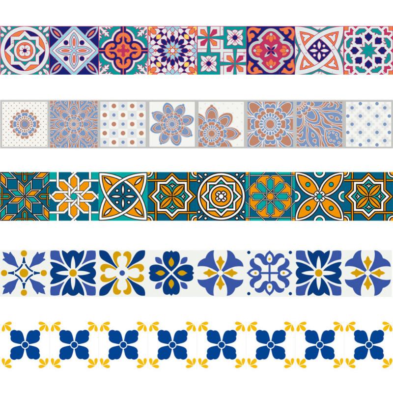 

3D Multi Pattern Retro Cabinets Tile Stickers PVC Bathroom Kitchen Waterproof Wall Sticker Home Decoration Wallpaper, H022