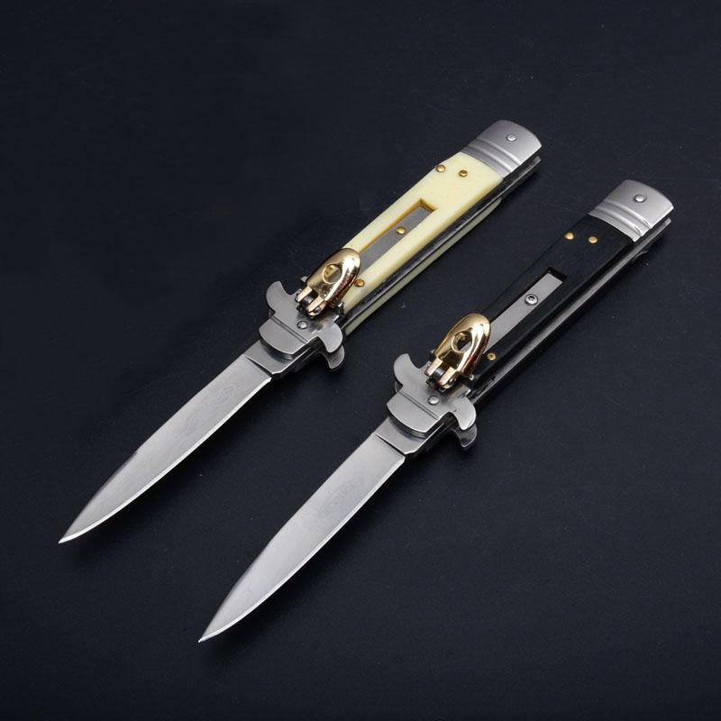 

OEM mafia plus 9 inch leverletto 440 blade Natural Horn handle pocket ITA auto knife folding camping knives 1pcs