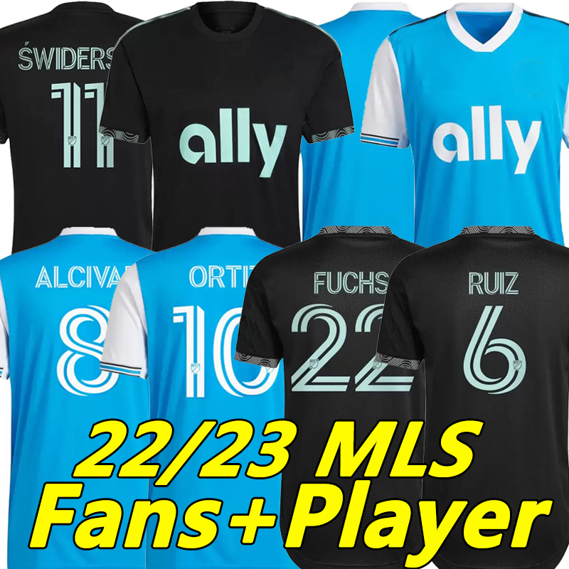 

2022 2023 MLS Charlotte FC Soccer Jerseys Newly Minted 22/23 Ruiz Football Shirt Uniform ARMOUR BRANDT BRONICO ALCIVAR CORUJO McGREE FUCHS FANS PLAYER VERSION, Xialuote 22-23 away