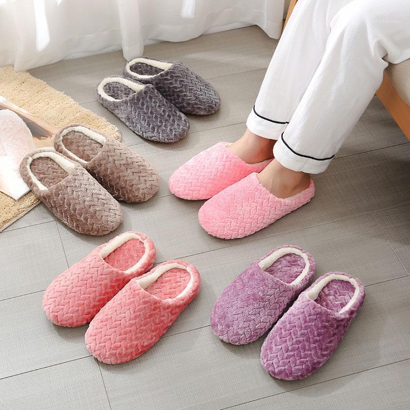 

Winter Indoor Women Slippers House Plush Soft Cotton Slippers Non-slip Floor Shoes Home Women Slides For Bedroom1, Dark purple