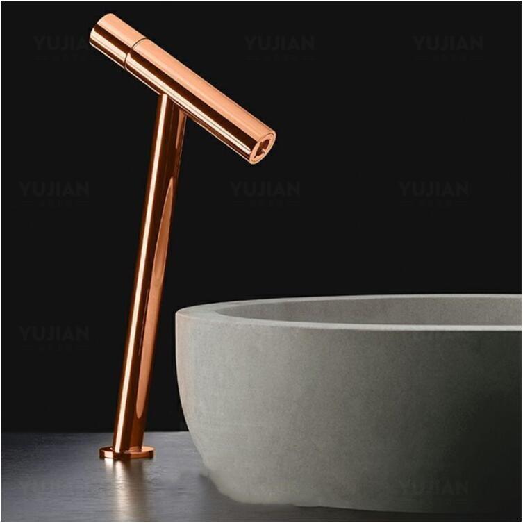 

New arrival top high quality unique design brass chrome brass single lever Hot and Cold bathroom high sink faucet basin tap