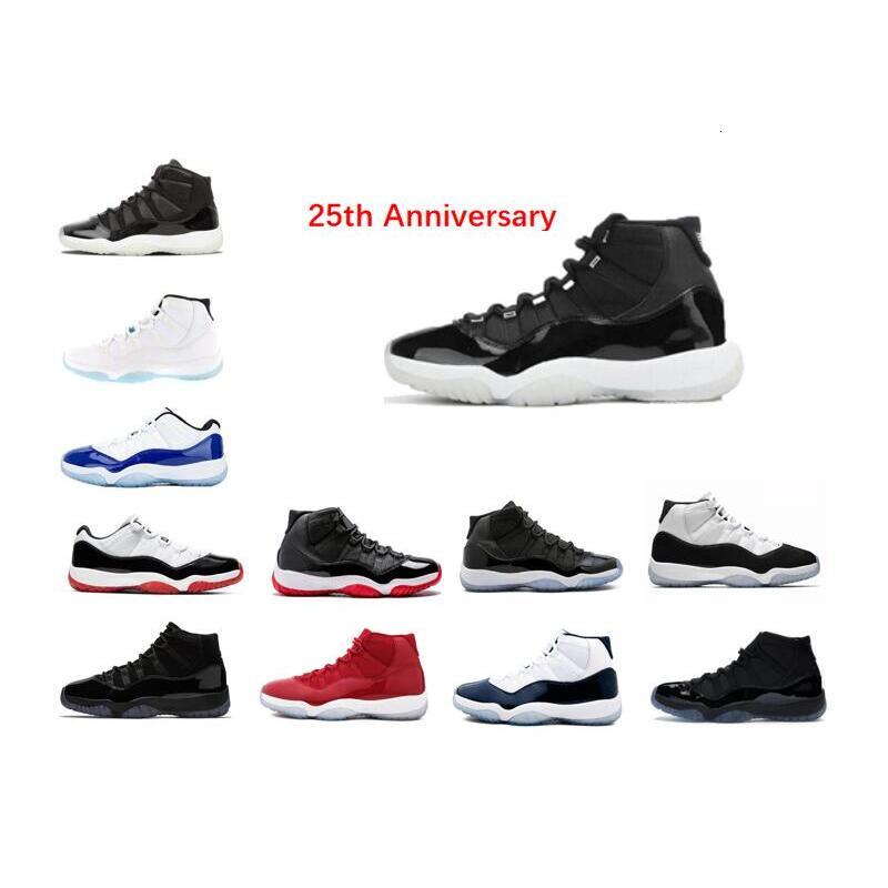 

Basketball Shoes 25th Anniversary 11 concord 45 bred gym red space jam Midnight Navy real carbon fiber 11s Sneakers trainer, 11s space jam