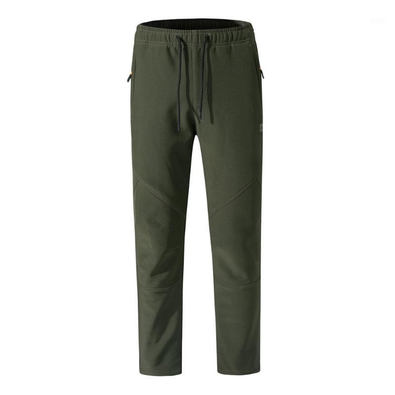 

SAGACE Men Waterproof Windproof Mountain-Climbing Thicken Long Pant Trousers Thick warm fleece climbing elastic waist trousers1, Army green