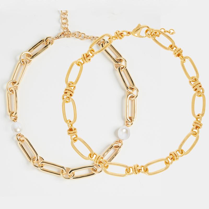 

Collier Fashion Jewelry Gift Colar feminino Party Stainless Steel Choker Necklaces Women Kolye links chain pearl necklace