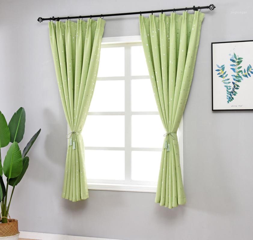 

Yaapeet Modern Star Printed Blackout Curtain Cotton Linen Living Room Curtains Pretty American Style Bedroom Window Decoration1, Color 5