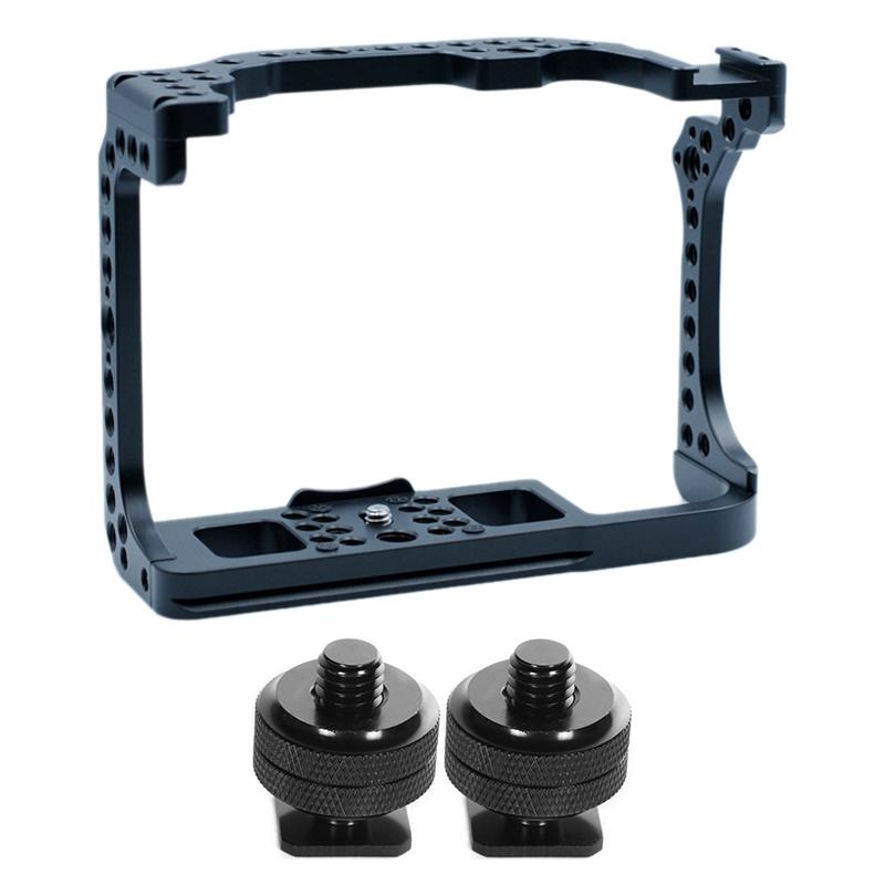 

1/4 Inch-20 Hot Shoe Mount Adapter Tripod Screw to Flash Hot Shoe (2 Packs) with Camera Case Camera Rig Cold