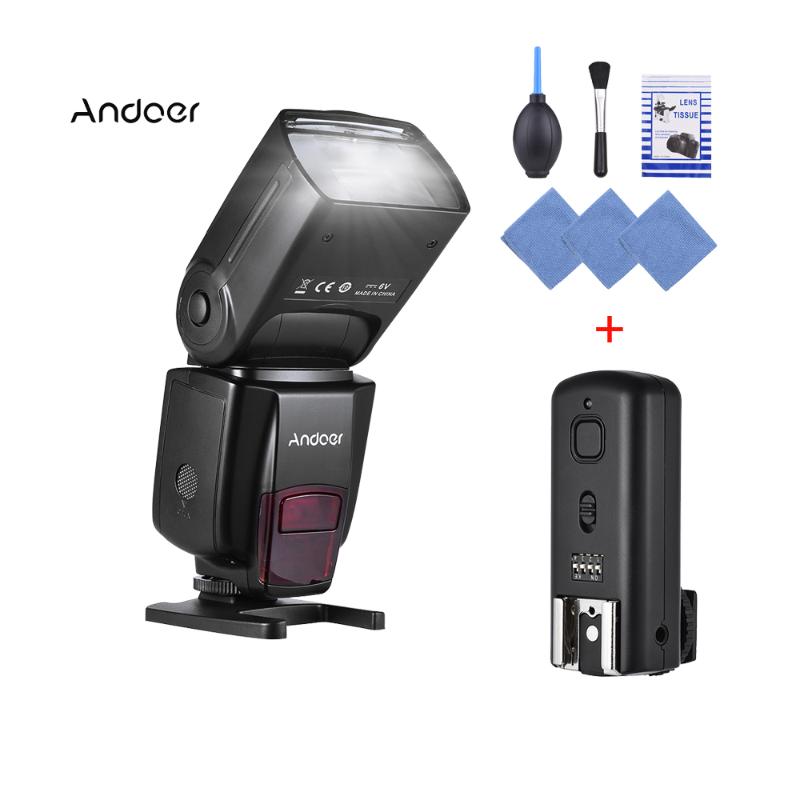 

Andoer AD560 IV 2.4G Speedlite Flash Light + 6 in 1 Clean ToolGN50 with Flash Trigger for for DSLR Camera
