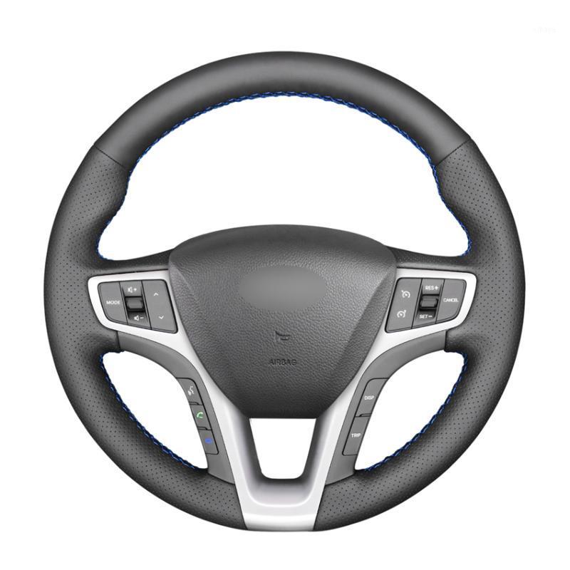 

Hand-stitched Black PU Artificial Leather Steering Wheel Cover for I40 2011 2012 2013 2014 2020 20201
