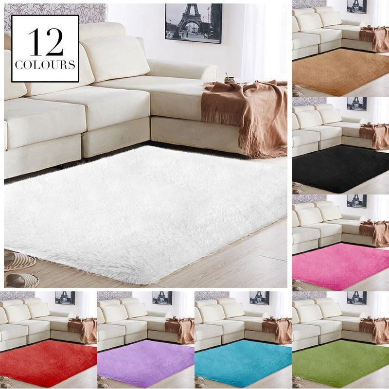 

Carpets Area Rug Carpet Floor Fluffy Rugs Polyester Fiber 160x120cm Bright Shaggy Warm Anti-Skid Home Decoration Living Room Sofa Mat1, Red