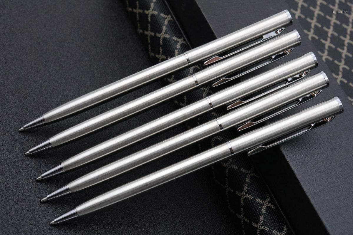 

SILVER TRIM NEW fashion Stainless steel STUDENT BALLPOINT PEN1, White