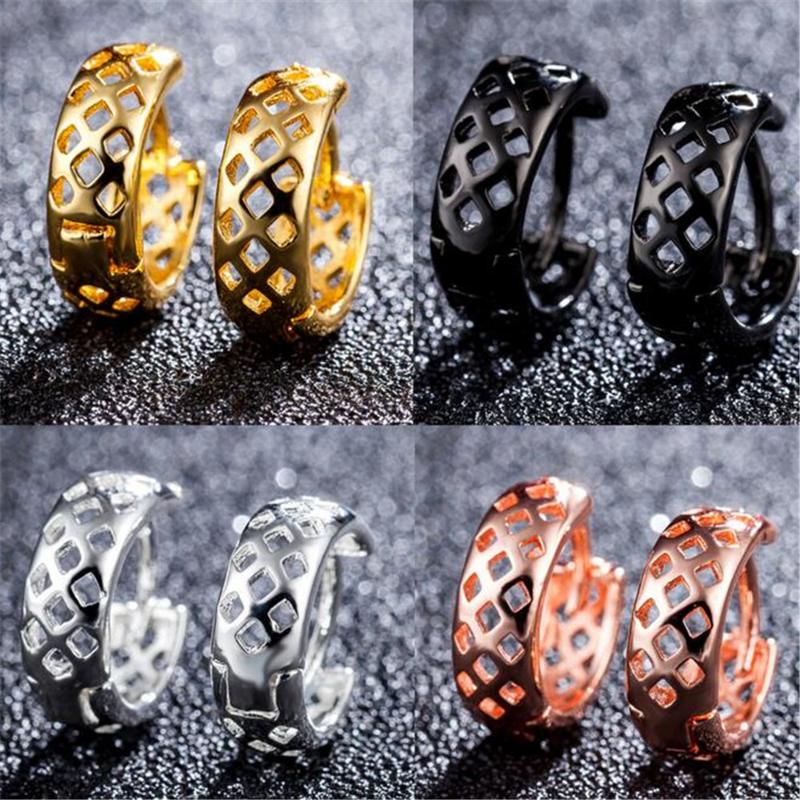 

WQQCR Fashion Four-Color Selection Hot Sale Wholesale Gold And Silver Color Black Gold Rose Earrings Ladies Children Gift