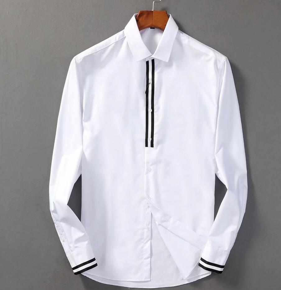 

2020 Brand Men's Business Casual shirt men long sleeve striped slim fit masculina social male T-shirts new fashion man checked shirt Q9, Customize