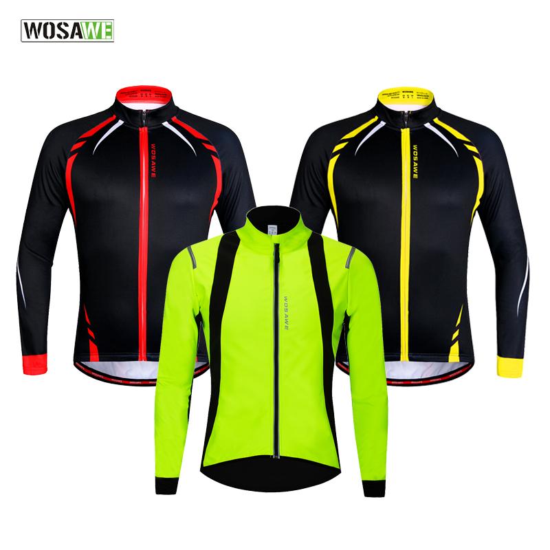 

WOSAWE Men Winter Thermal Fleece MTB Bike Bicycle Cycling Jersey Outdoor Sport Running Jacket Coat Cycling Clothing, Bc274y