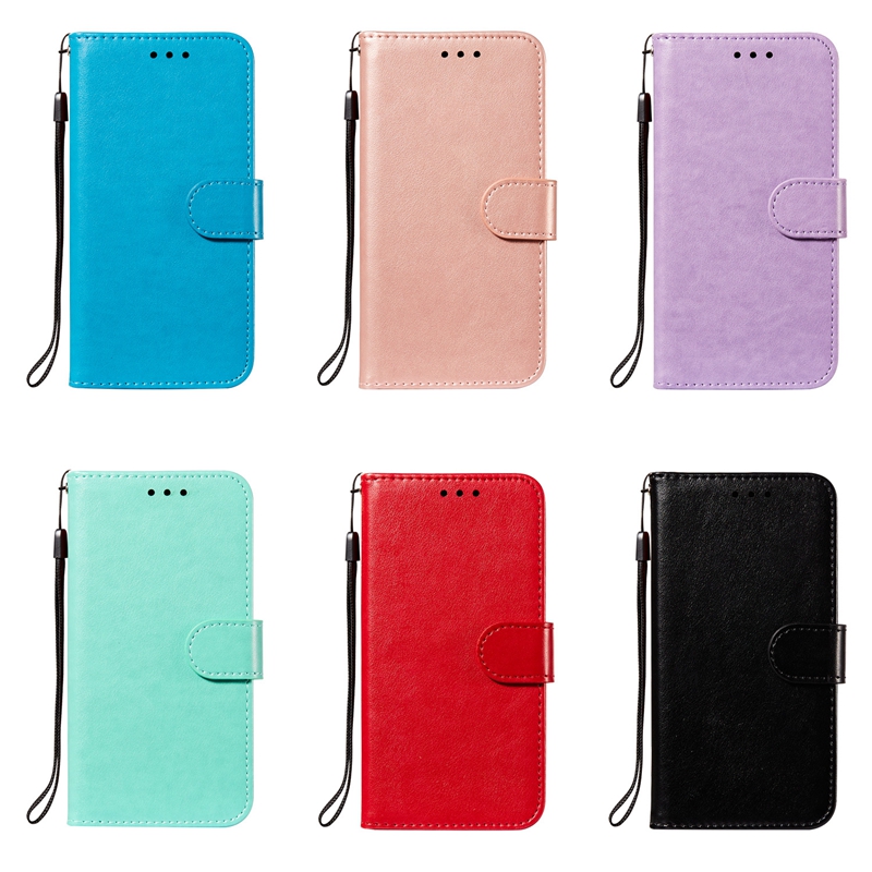 

Plain PU Leather Wallet Cases For Samsung Galaxy A52 A72 5G S21 A42 5G A12 A32 A02S Phone Folio Case ID Card Pocket Stand Flip Cover Lanyard, Pls let us know the color u want