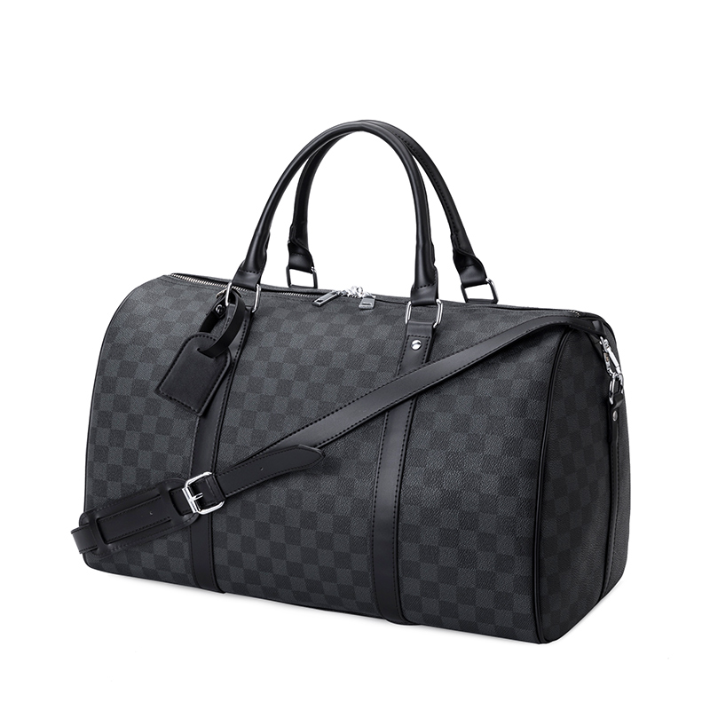 

Hong Kong Surrogate Shopping Big Brand Same Portable Travel Bag Large Capacity Long and Short Business Trip Crossbody Carry-on Bags, Gray (black plaid)