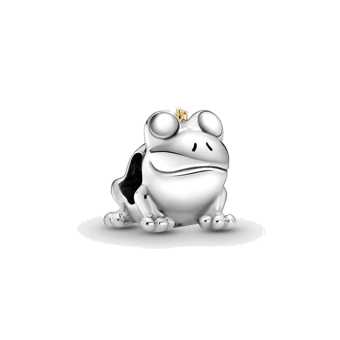 Calvas Authentic 925 Sterling Silver Animal Cute Duck Clear CZ with Crown Charm Bead Fit Brand Bracelet Women Jewelry