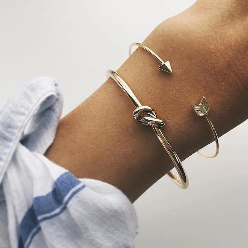 

Charm Bracelets Bracelet Arrow For Women Adjustable Opening Couple Luxury Jewelry Accesorios Mujer 2021 Wholesale Bulk