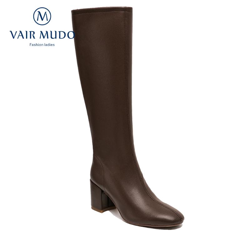 

2020 New Winter Knee-High Boots Fashion Shoes Women Black White Brown Elegant Winter Boot Lady High Quality Thick Heel ZT79L