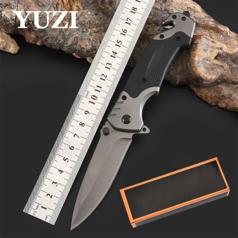 

YUZI Defensive Tactical Outdoor knives 440c Stainless Steel Camping Hunting Survival Pocket Folding Knife Clip Tools Retail Package